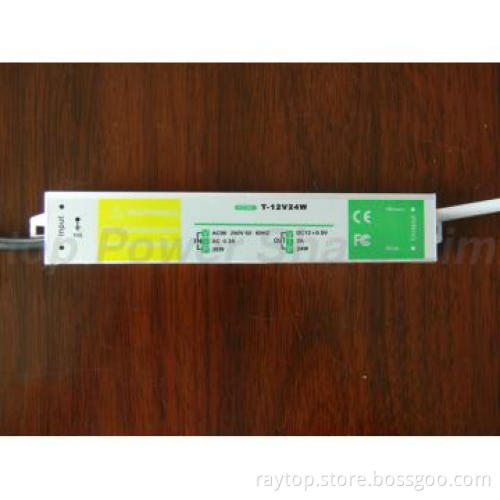 Waterproof LED Driver,24W, 12V, 2A, IP67, CE and RoHs